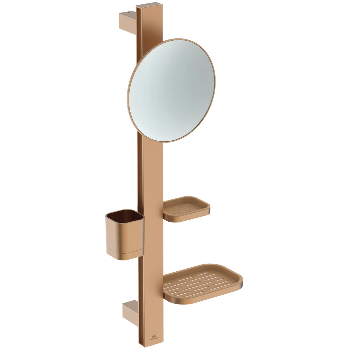 Ideal Standard Alu+ Beauty Bar Accessoires-Kombi S700 mit Spiegel d:200mm Bronze