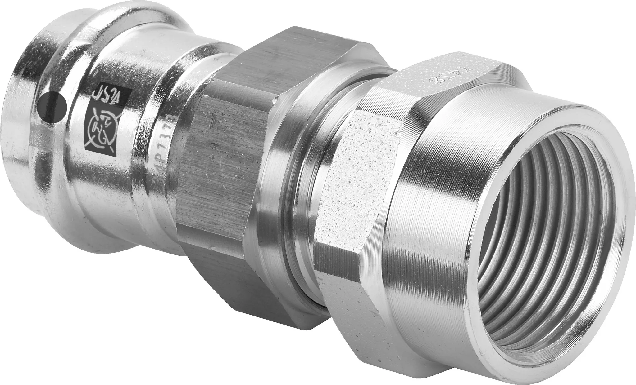 „Prestabo“ Verschraubung mit 1 Muffe und Innengewinde 35 mm × 1 1/4″ „Prestabo“ Verschraubung mit 1 Muffe und Innengewinde 35 mm × 1 1/4″