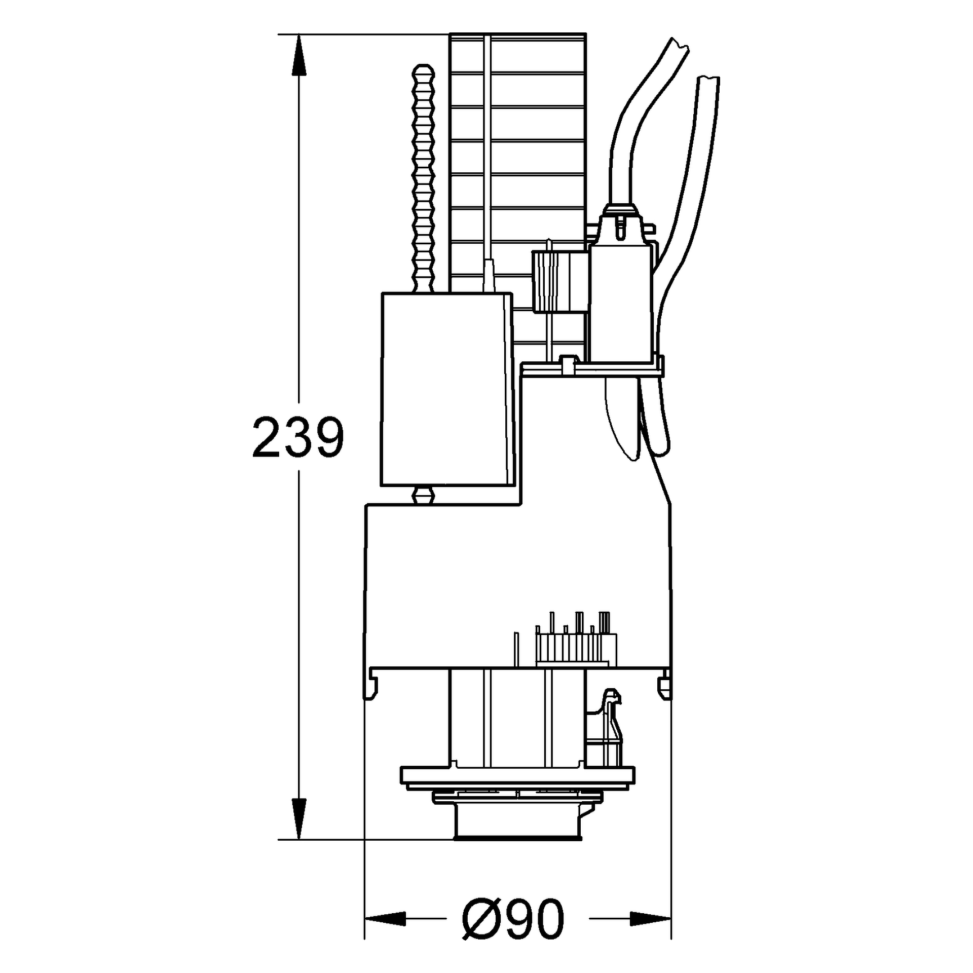 Ablaufventil 42774, pneumatisch Dual Flush, Sonderangebot Ablaufventil 42774, pneumatisch Dual Flush, Sonderangebot
