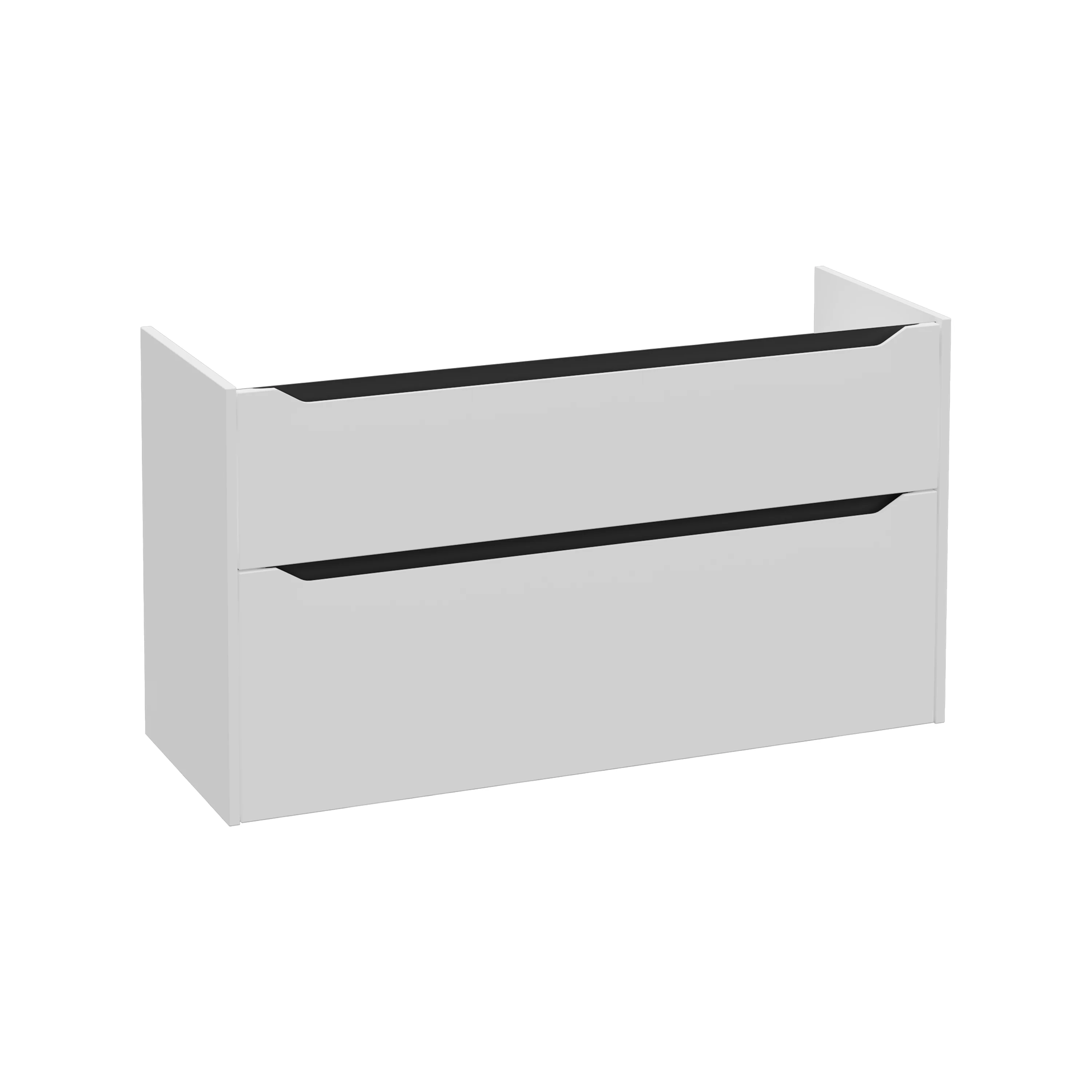 New Integra Square Waschtischunterschrank mit 2 Vollauszügen 117 x 45 x 65 cm (BxTxH) Hellgrau Matt New Integra Square Waschtischunterschrank mit 2 Vollauszügen 117 x 45 x 65 cm (BxTxH) Hellgrau Matt