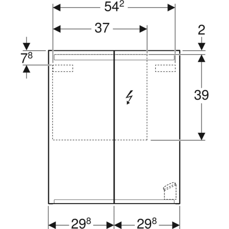 Geberit Spiegelschrank „Option“ 60 × 15 cm Geberit Spiegelschrank „Option“ 60 × 15 cm