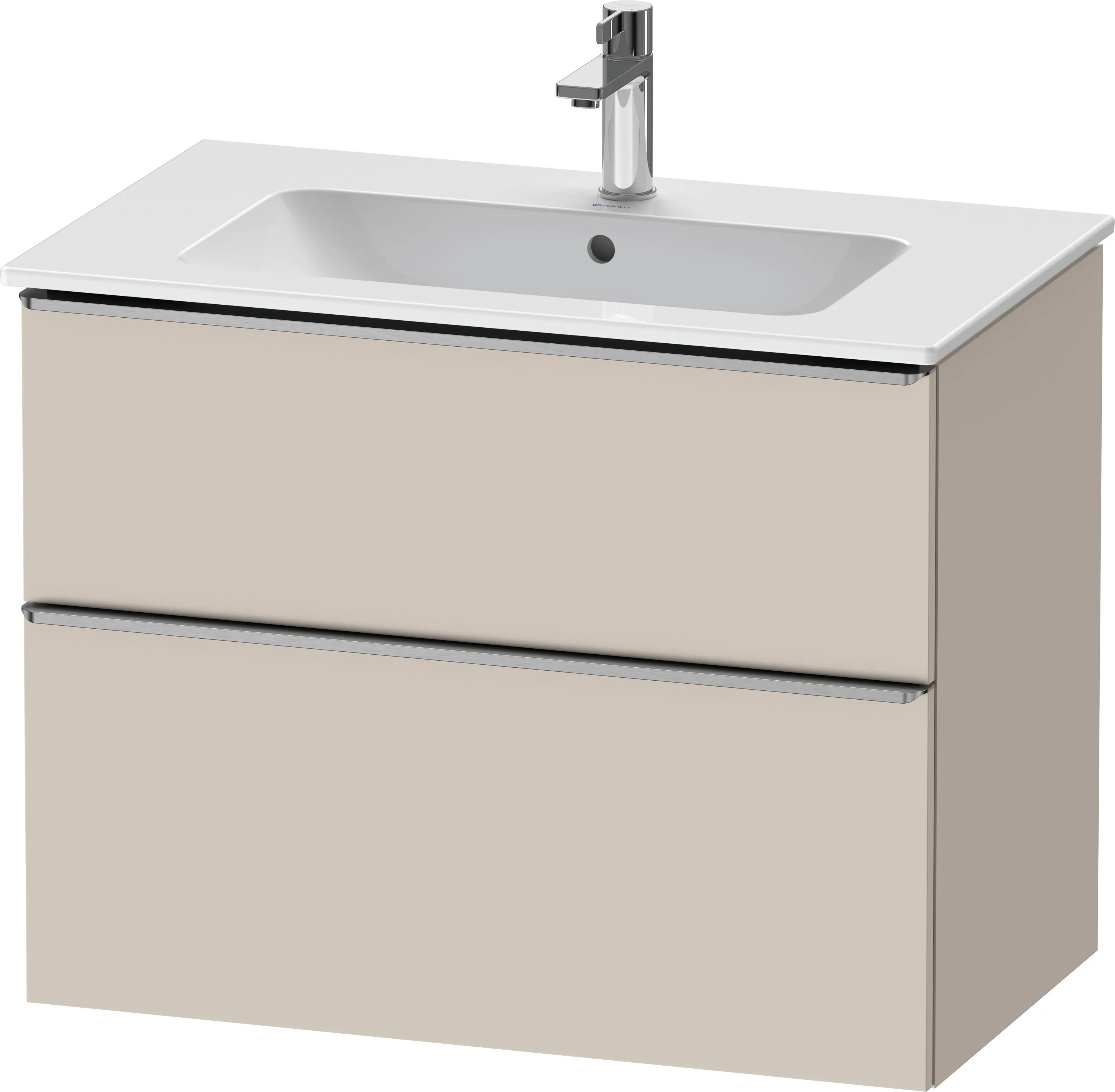 Duravit Waschtischunterschrank wandhängend „D-Neo“ 81 × 62,5 × 46,2 cm Taupe Matt