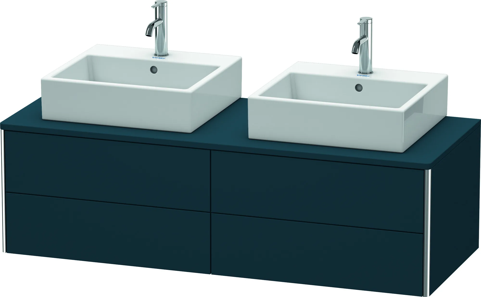 Duravit Waschtischunterschrank wandhängend „XSquare“ 140 × 40 × 54,8 cm Nachtblau Seidenmatt Duravit Waschtischunterschrank wandhängend „XSquare“ 140 × 40 × 54,8 cm Nachtblau Seidenmatt