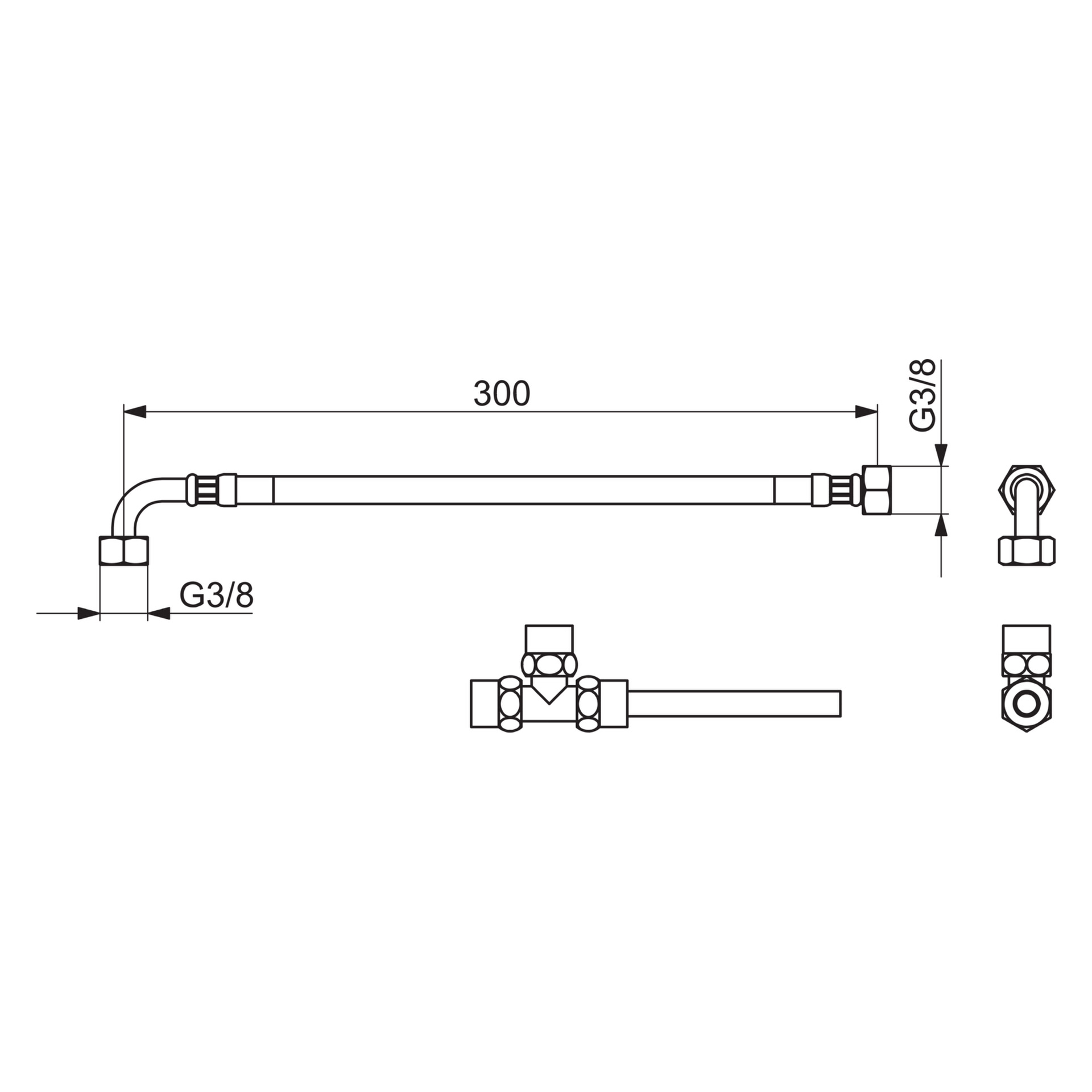 Anschlussrohr MINIMAT 6639 Chrom Anschlussrohr MINIMAT 6639 Chrom