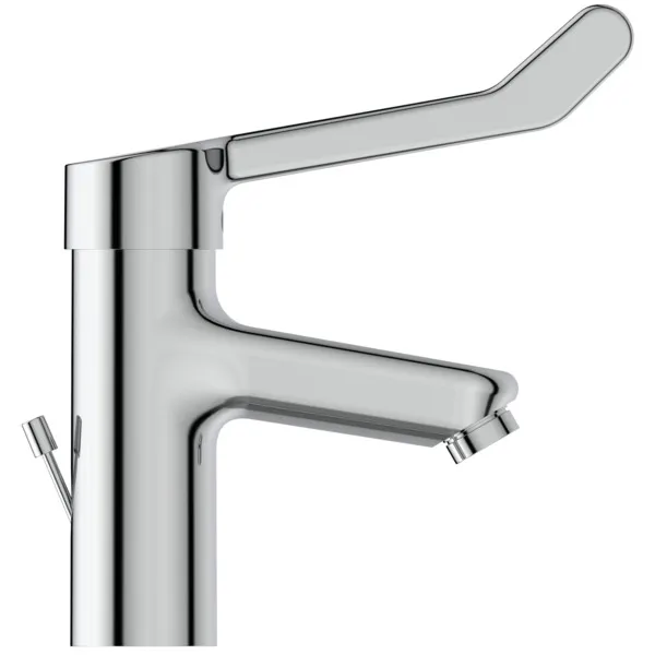 Waschtischarmatur Ceraplus mit Klinikhebel mit Ablaufgarnitur Ausladung 112mm Chrom Waschtischarmatur Ceraplus mit Klinikhebel mit Ablaufgarnitur Ausladung 112mm Chrom