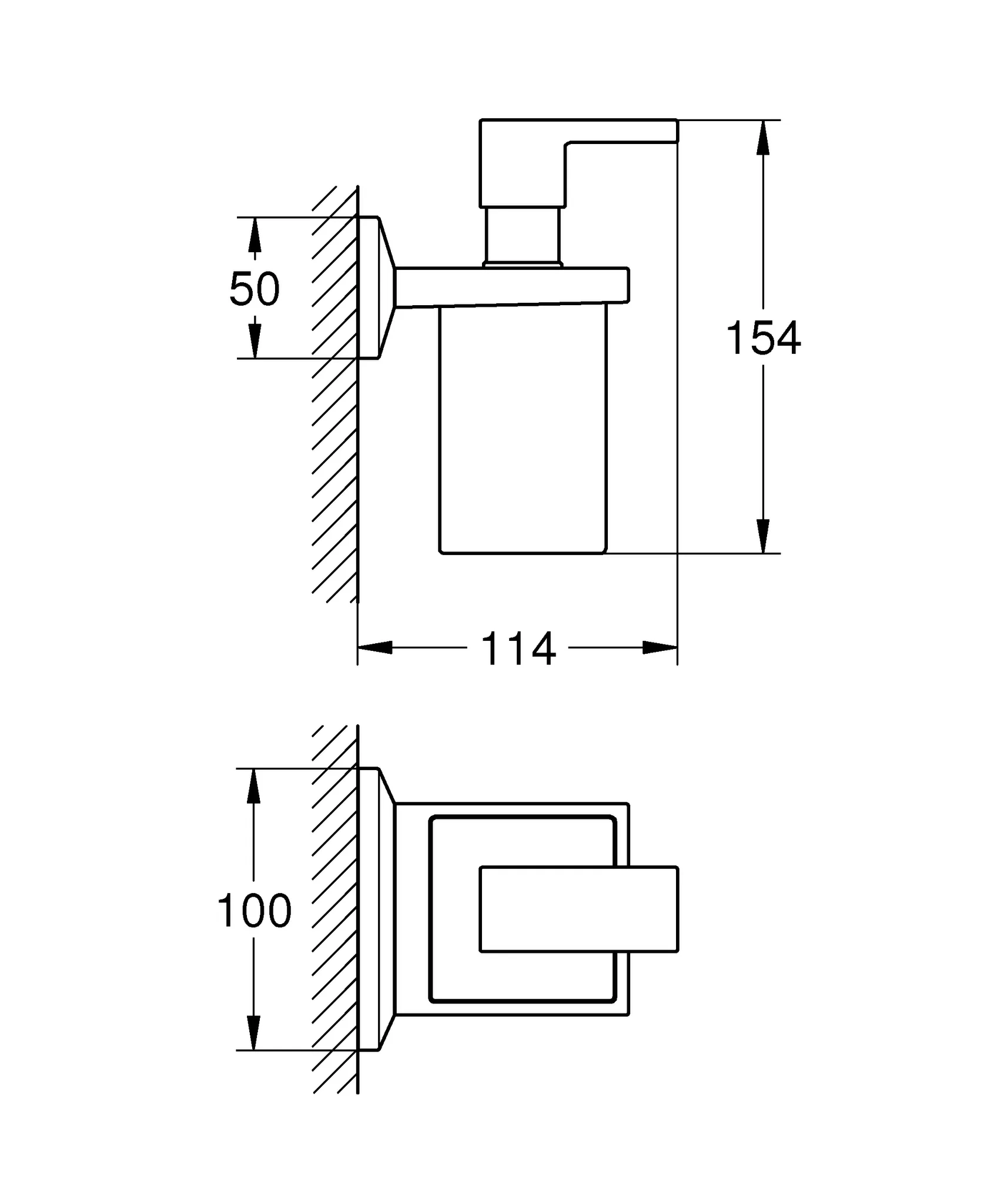 Halter Allure Brilliant 40894, mit Seifenspender Halter Allure Brilliant 40894, mit Seifenspender