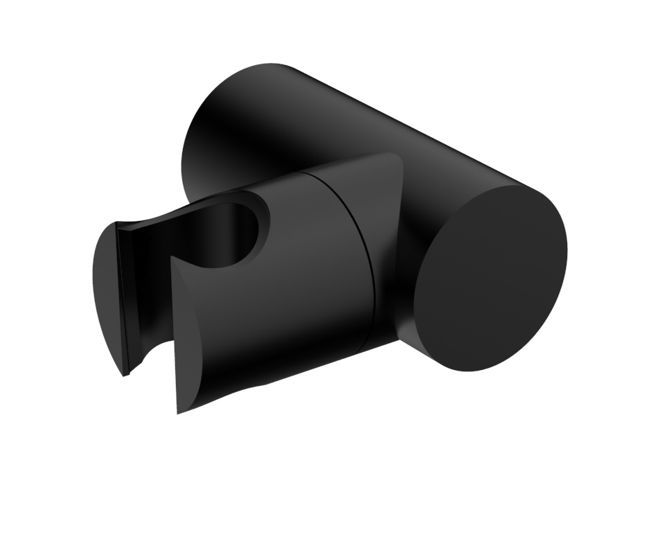 Wandkonushalter AqvaDesign - rund - schwenkbar - Vollmetall - mattschwarz Wandkonushalter AqvaDesign - rund - schwenkbar - Vollmetall - mattschwarz