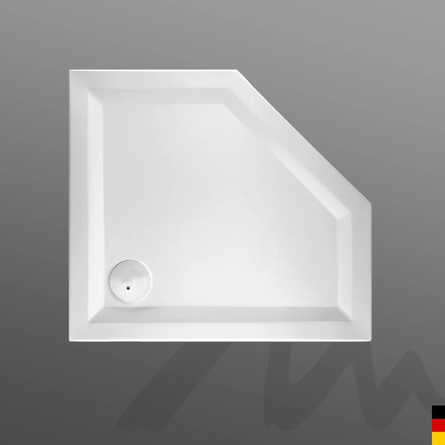 Mauersberger Acryl-Duschwanne circi 100⁄90 SF rechts, 1000x900x55, rein-weiß