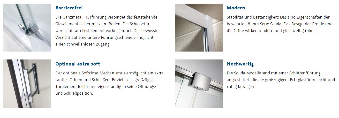 HSK teilgerahmte Seitenwand 2-teilig bodenfrei „Solida“ Glas Linea 02, Profile Alu Silber-matt, für #Türbreite#, H: 2000 mm HSK teilgerahmte Seitenwand 2-teilig bodenfrei „Solida“ Glas Linea 02, Profile Alu Silber-matt, für #Türbreite#, H: 2000 mm
