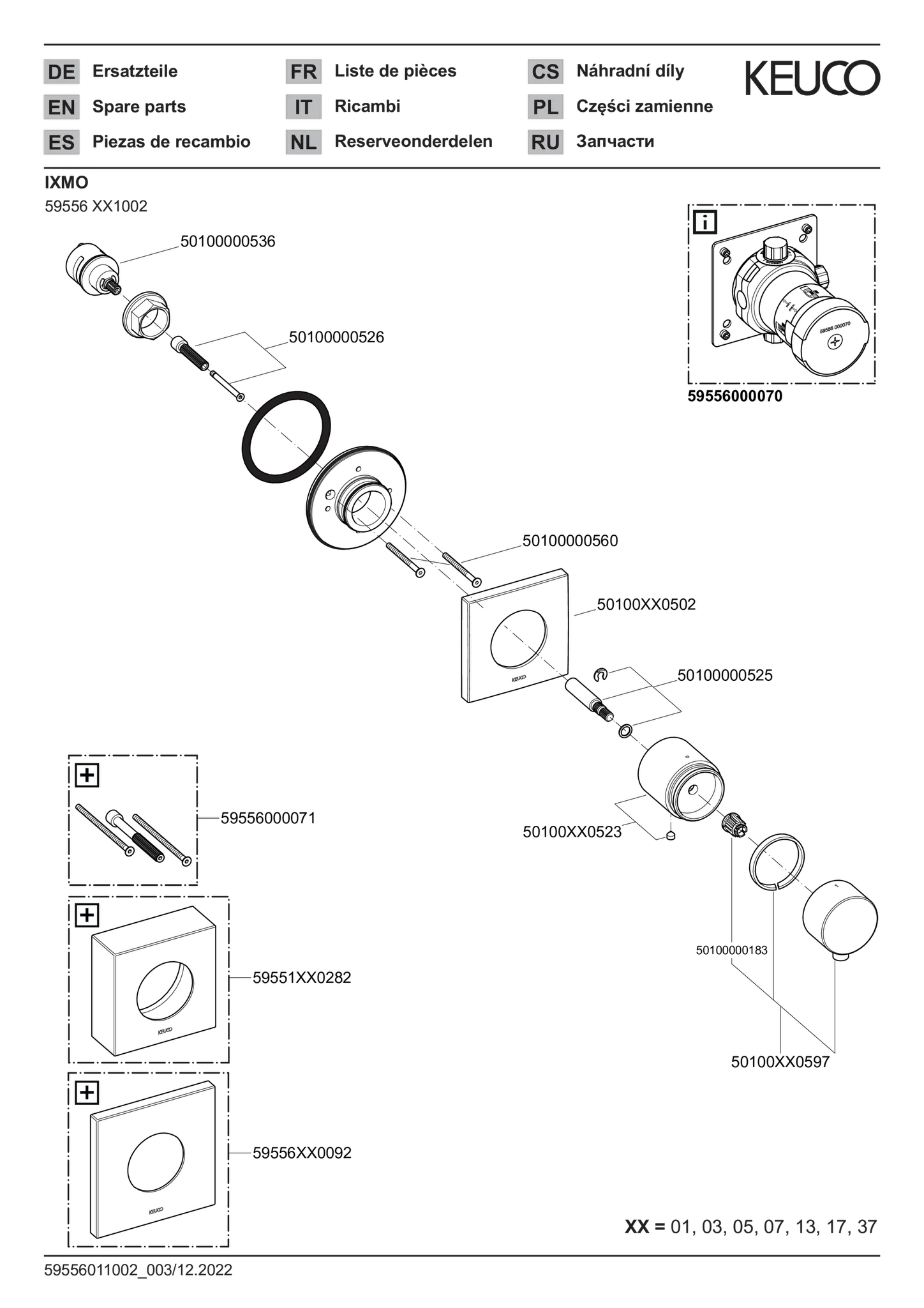 IXMO 59556371002 2-Wege Umstellventil UP DN15 IXMO Comfort, eckig schwarz IXMO 59556371002 2-Wege Umstellventil UP DN15 IXMO Comfort, eckig schwarz