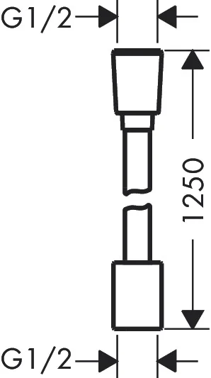 Hansgrohe Designflex Textilbrauseschlauch 125 cm Chrom