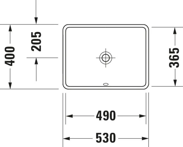 Unterbauwaschtisch „Starck 3“, mit Überlauf