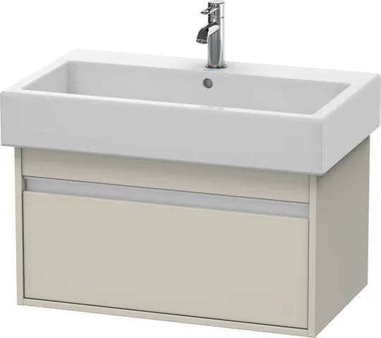 Duravit Waschtischunterschrank wandhängend „Ketho“ 75 × 41 × 44 cm Taupe Matt