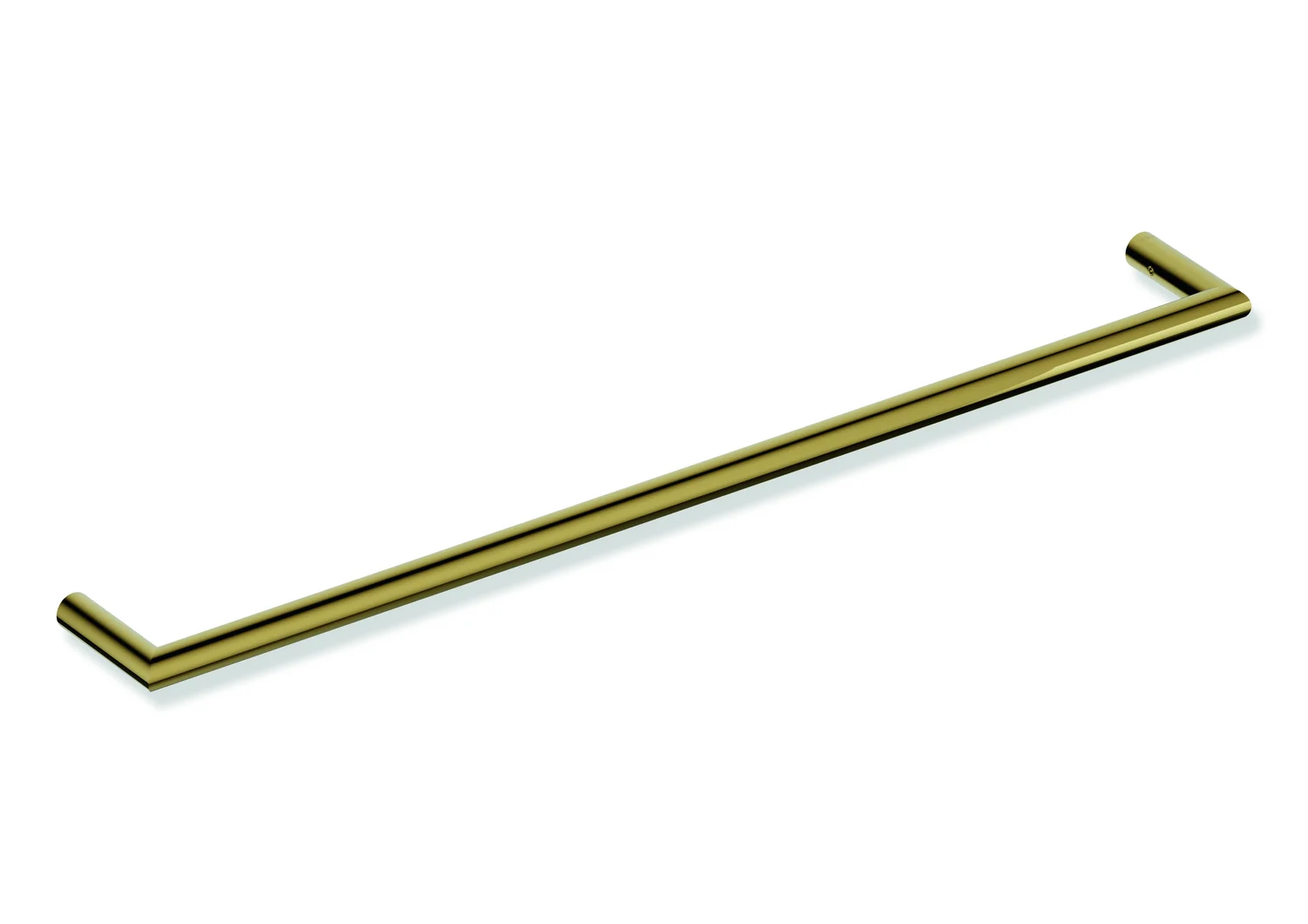HEWI Badetuchhalter System 162, Edelstahl PVD, Achsmaß 600 mm, Tiefe 75 mm, Durchmesser 18 mm, Farbe Gold glänzend
