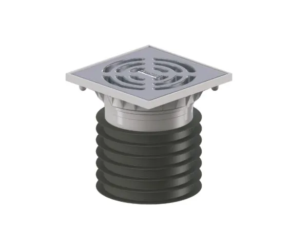 Bodenablauf Pronto K Alu, DN 100, 120 x 120 mm
