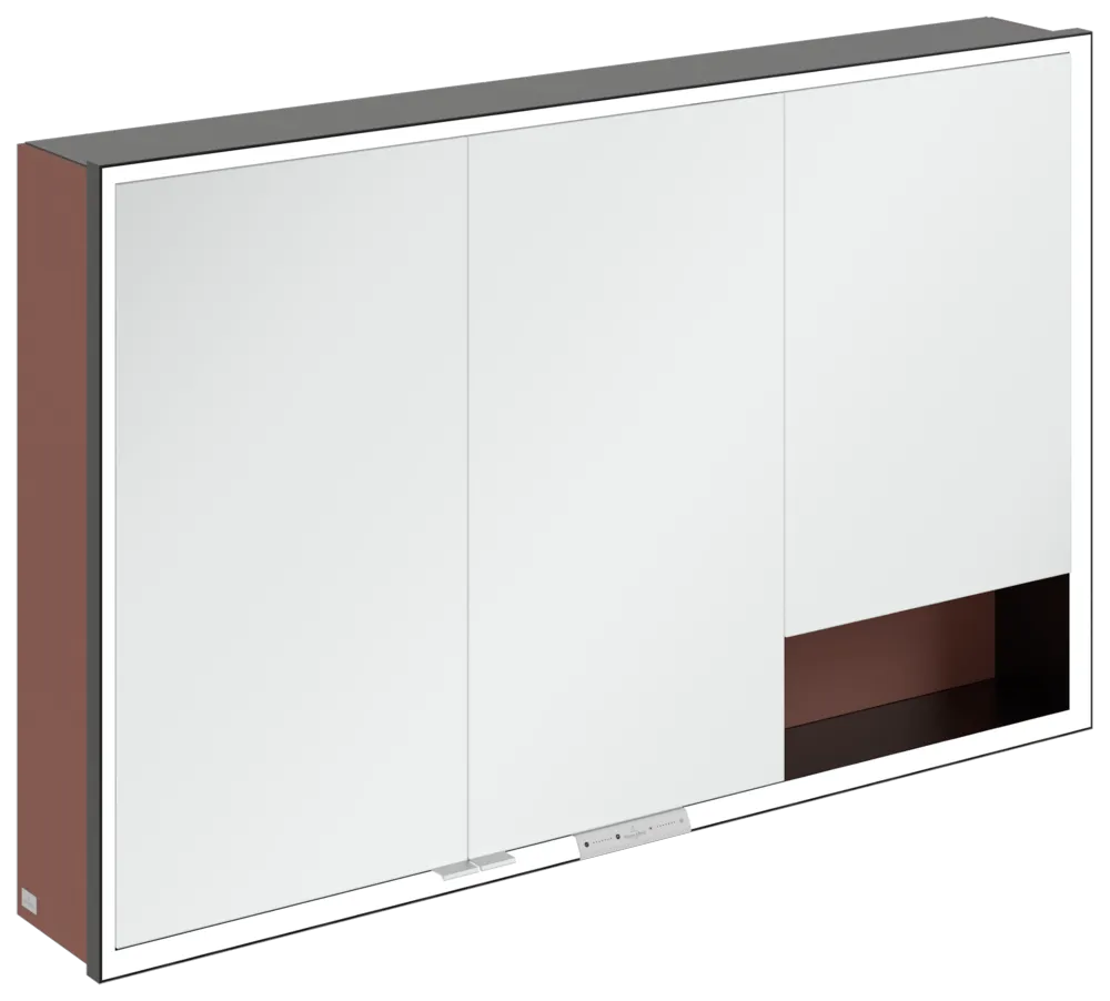 Villeroy & Boch Aufputz-Spiegelschrank „My View+“ 1200 × 750 × 168 mm in Wine Red Villeroy & Boch Aufputz-Spiegelschrank „My View+“ 1200 × 750 × 168 mm in Wine Red