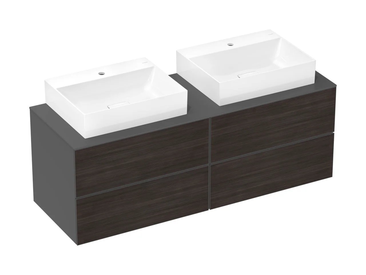 Hansgrohe Xevolos E Aufsatzwaschtisch, Keramik, 600x480 mm, glänzend, SmartClean, geschliffen, ohne Überlauf