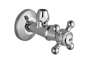 Dornbracht Eckventil MADISON Dark Bronze gebürstet PVD, Rosette Ø 60 mm, Porzellanplättchen HOT