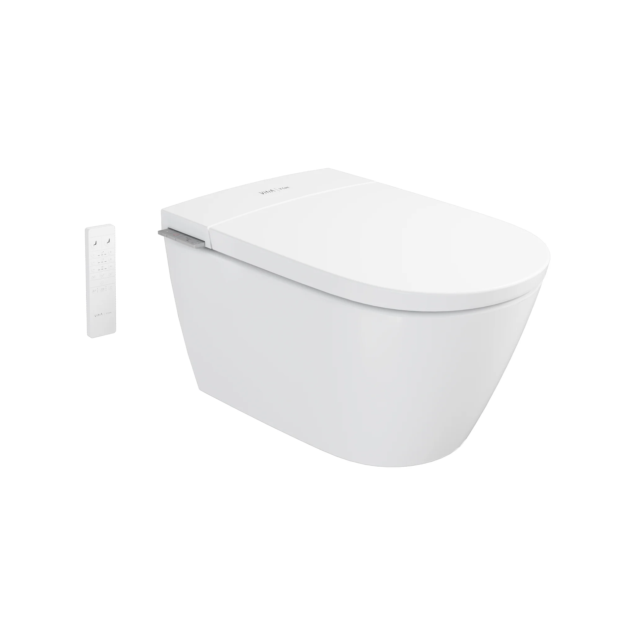 VitrA V-Care 3.0 Core Dusch-Wand-WC, Vortex-Spülung, ohne Spülrand, 38/42 x 60 x 41 cm (BxTxH), Tiefspüler, Bidetfunktion, Weiße Hochglanz