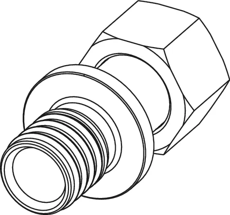 TECEflex Verschraubung, flachdichtend Dimension 20 × 3/4", Siliziumbronze