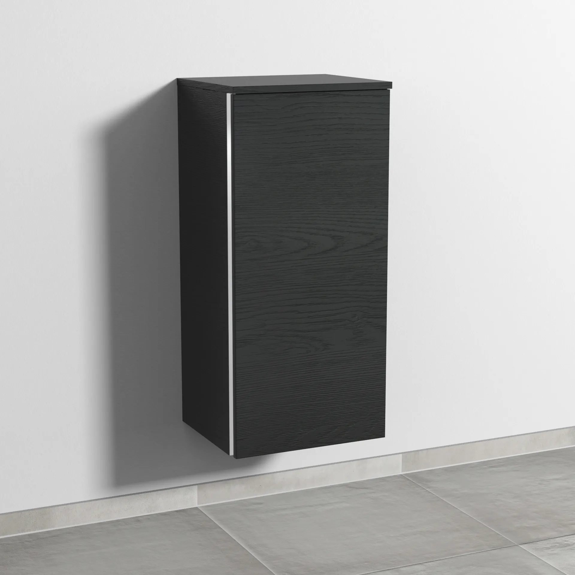 Sanipa Mittelschrank „3way“ 400 × 850 × 345 mm Anschlag rechts, in Black Oak, Anschlag rechts