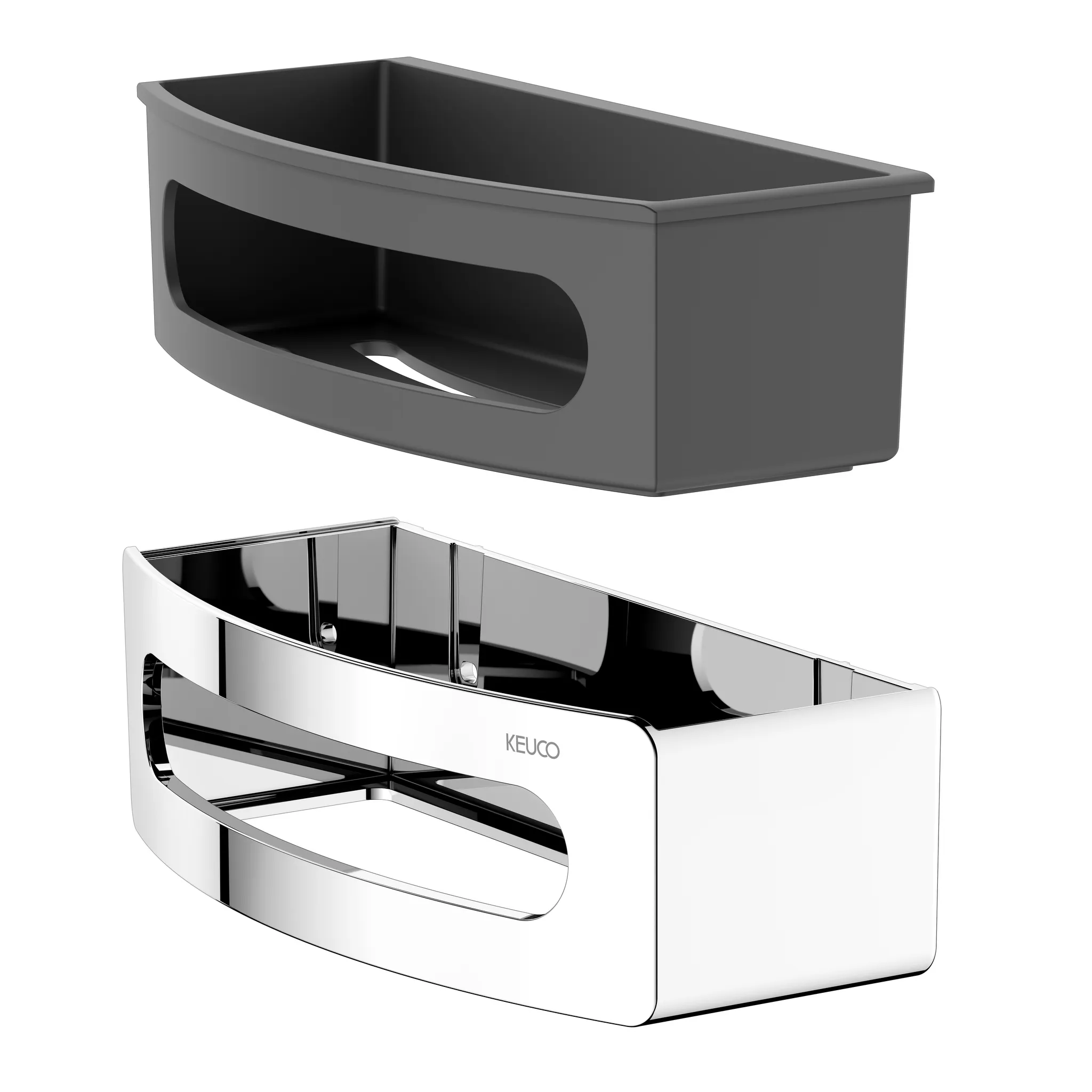 Elegance 11658010001 Duschkorb Kunststoff-Einsatz anthrazit verchromt Elegance 11658010001 Duschkorb Kunststoff-Einsatz anthrazit verchromt