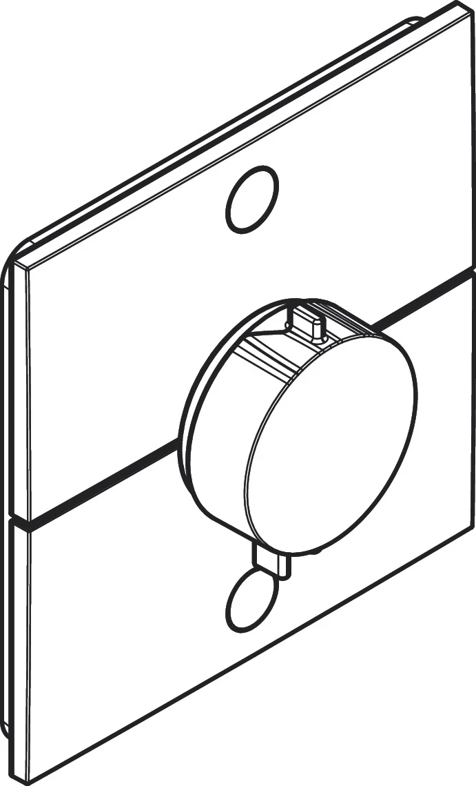 Hansgrohe ShowerSelect Comfort E Thermostat Unterputz, 2 Verbraucher, Mattweiß, flache Rosette, einfache Installation mit vormontiertem Funktionsblock