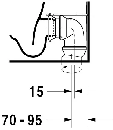 Stand-WC Kombi Darling New 630 mm Tiefspüler,f.SPK,Abg.Vario,weiß,HYG