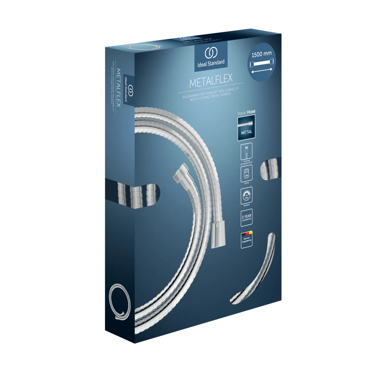 Brauseschlauch Idealrain 2000mm Metallflex Chrom Brauseschlauch Idealrain 2000mm Metallflex Chrom