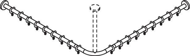 VH-Stange, d:25, A1/A2=887, 18 Ringe, plvb weiß tiefmatt VH-Stange, d:25, A1/A2=887, 18 Ringe, plvb weiß tiefmatt