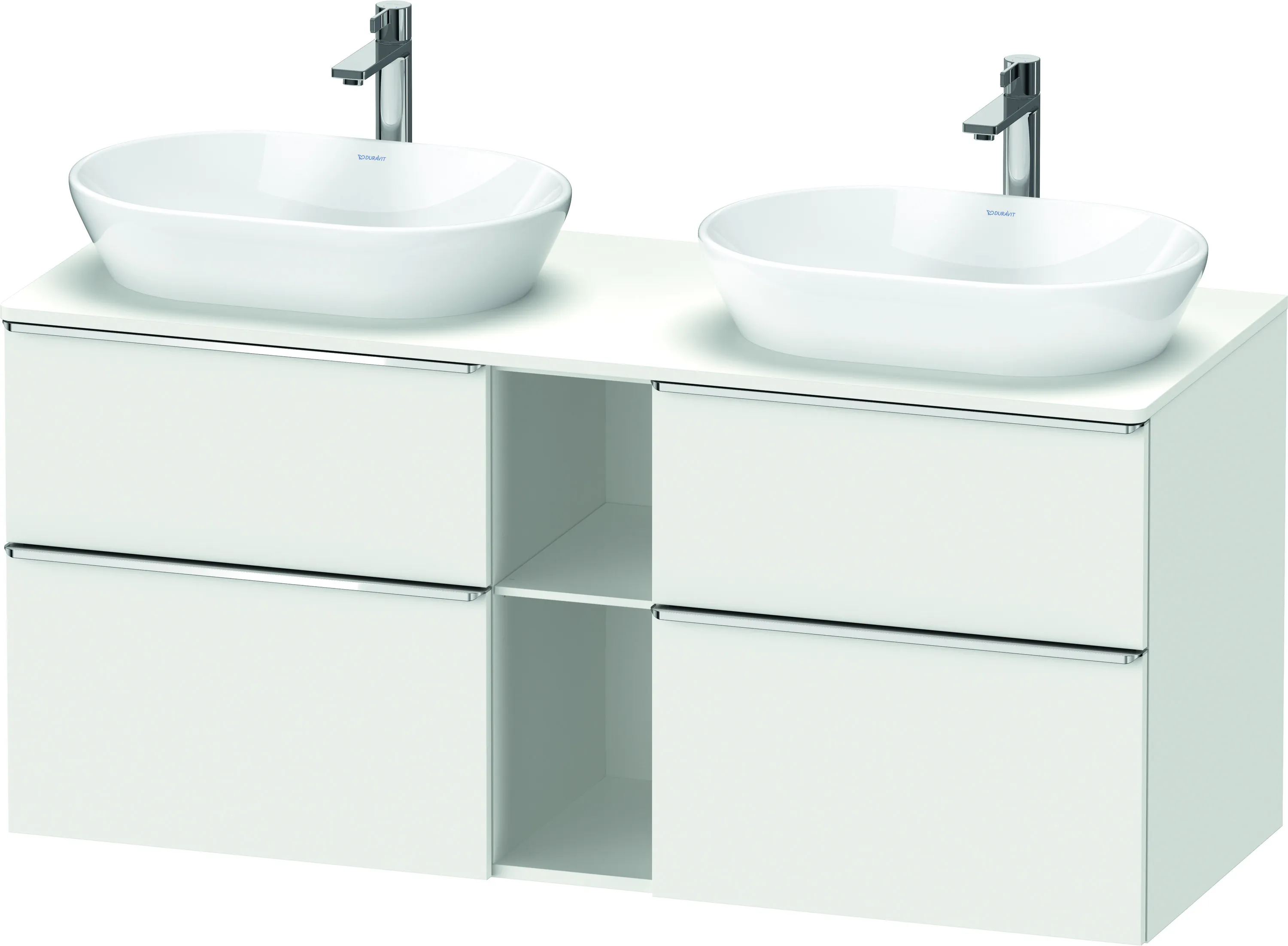 Duravit Waschtischunterschrank wandhängend „D-Neo“ 140 × 66,4 × 55 cm Weiß Matt