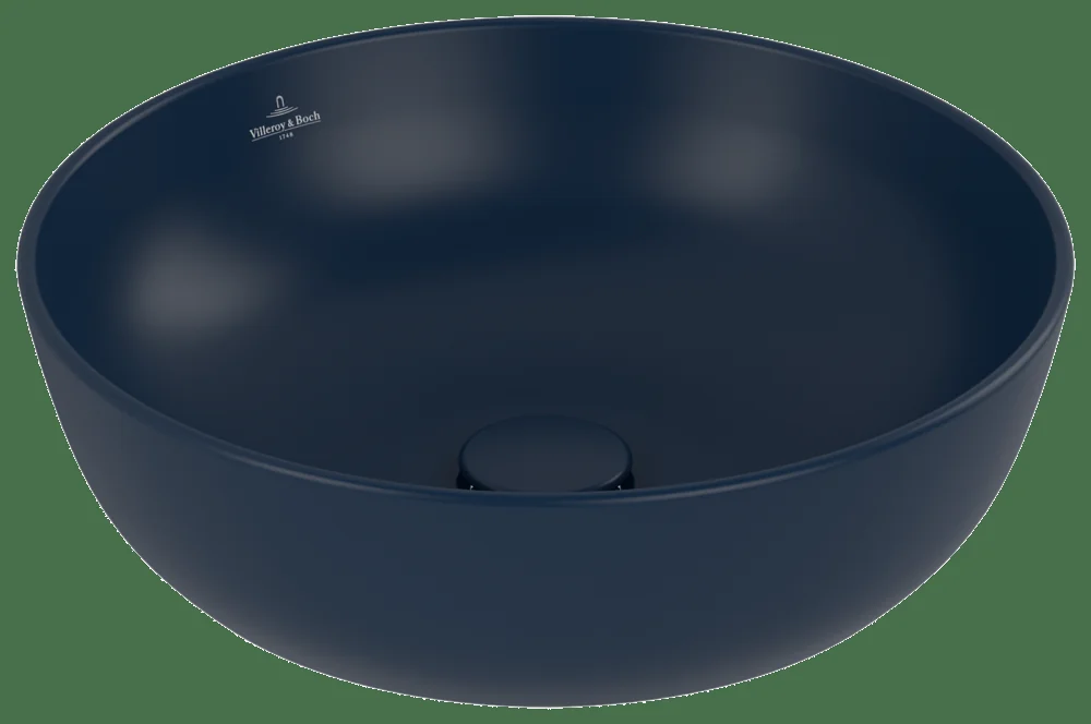 Villeroy & Boch Artis Aufsatzwaschbecken TitanCeram 430x430mm Rund Nightfall CeramicPlus