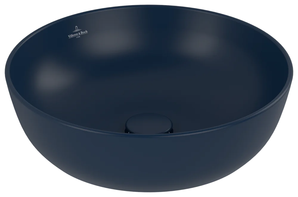 Villeroy & Boch Aufsatzwaschbecken Artis, rund, 430x430x130 mm, Nightfall CeramicPlus, TitanCeram, Classic
