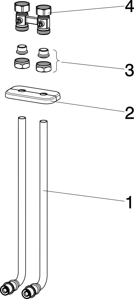 Viega „Sanfix P“ Heizkörperanschlussset vernickelt Viega „Sanfix P“ Heizkörperanschlussset vernickelt