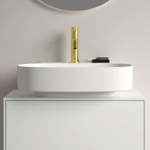 Waschbecken „Linda-X“ 50 × 48 × 13,5 cm, Hahnlochposition mittig in Weiß Waschbecken „Linda-X“ 50 × 48 × 13,5 cm, Hahnlochposition mittig in Weiß