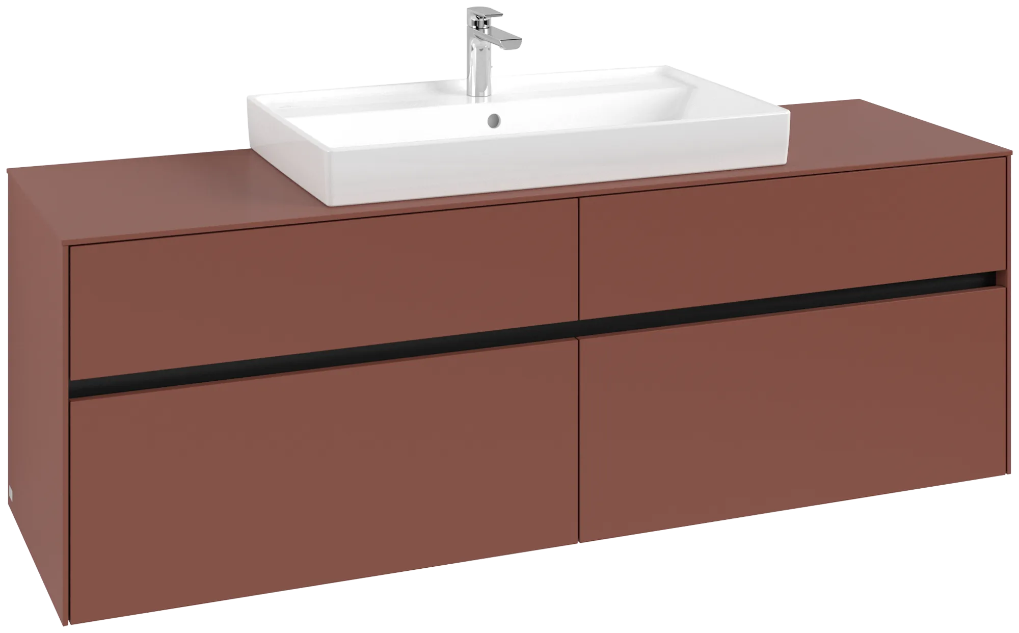 Villeroy & Boch Collaro Waschbeckenunterschrank C02800 1600x548x500mm 4 Ausz. WT m.tig Wine Red