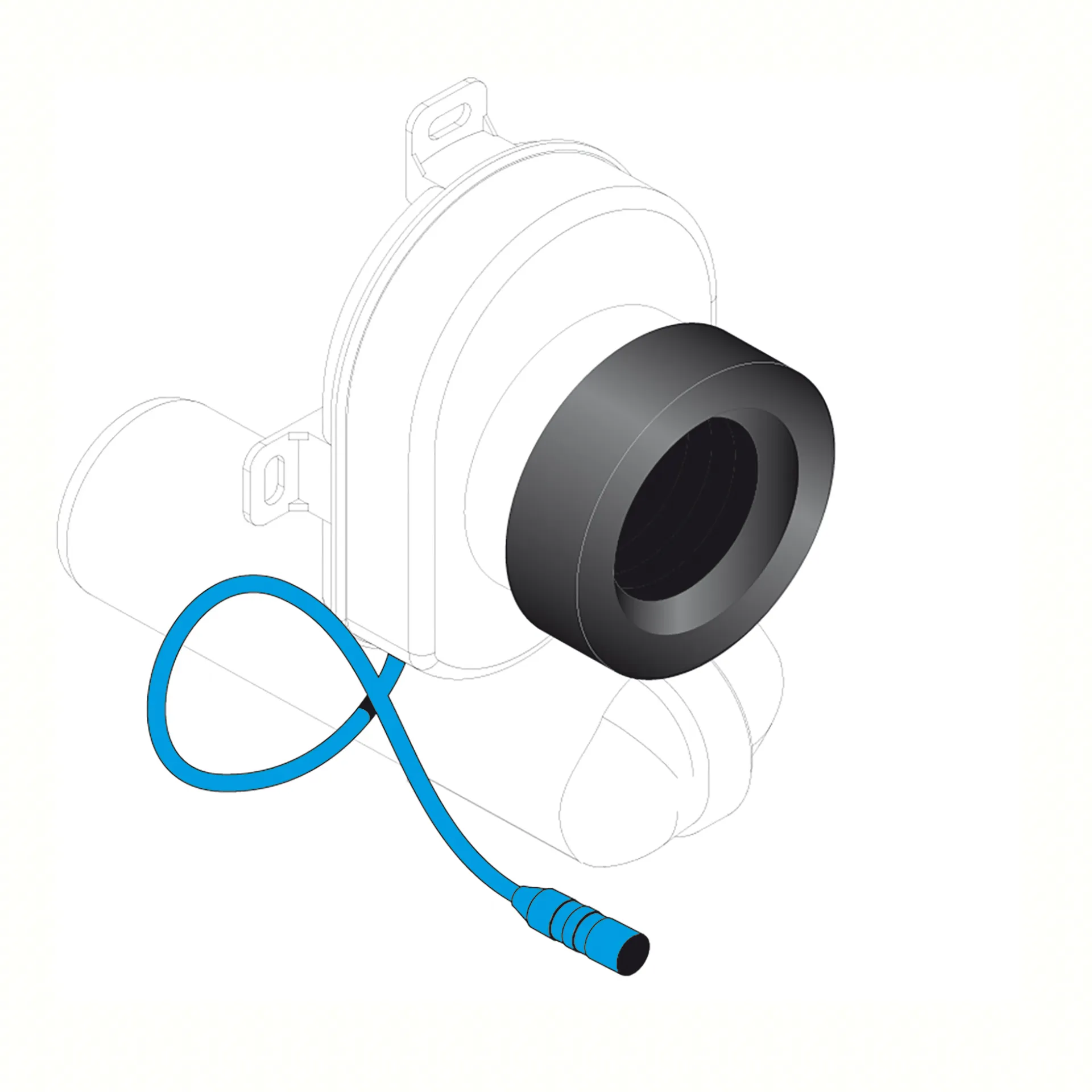 Absauge Siphon mit Sensor DN50 Abgang waagerecht für Urinal CAPRINO PLUS H842065