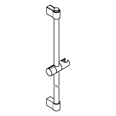 Brausestange Tempesta 26971_1, 1.150mm, mit Wandhaltern, Gleiter und Gelenkstück, obere Konsole variabel, chrom Brausestange Tempesta 26971_1, 1.150mm, mit Wandhaltern, Gleiter und Gelenkstück, obere Konsole variabel, chrom