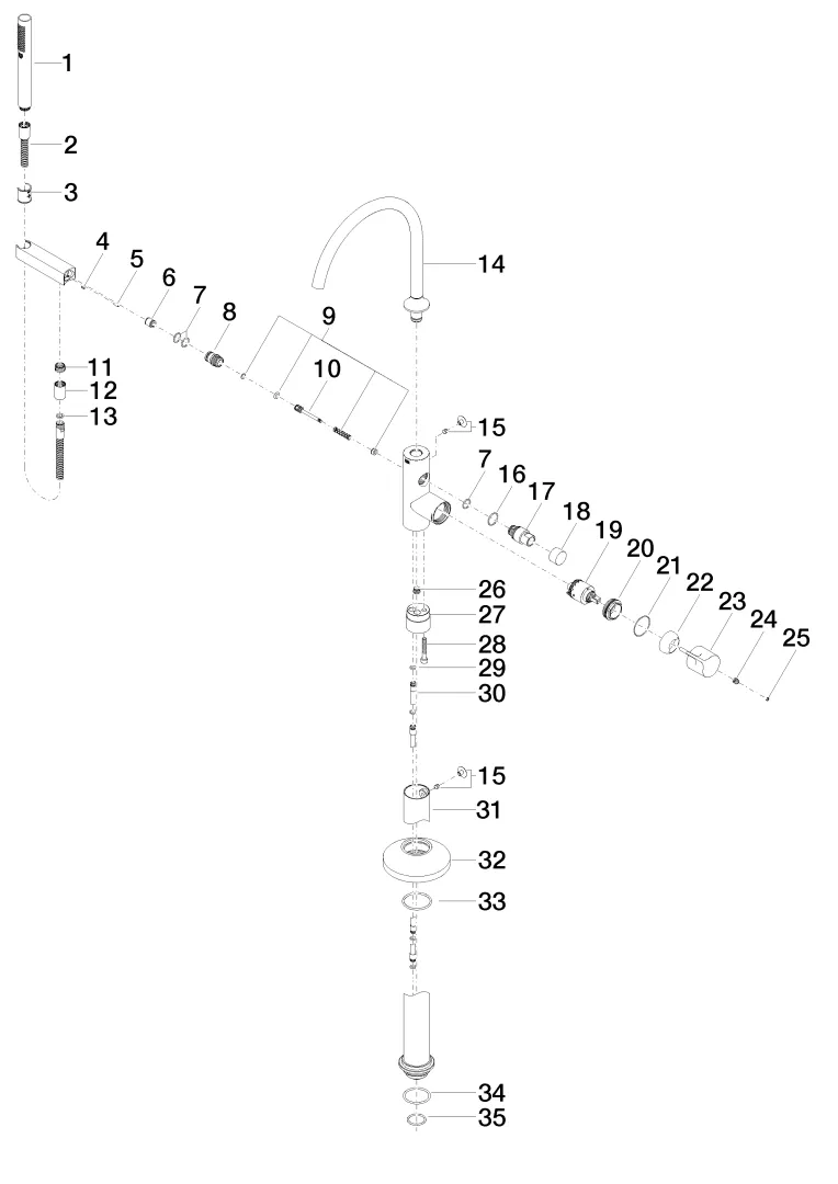 Dornbracht VAIA Wannen-Einhandbatterie mit Standrohr Chrom Dornbracht VAIA Wannen-Einhandbatterie mit Standrohr Chrom