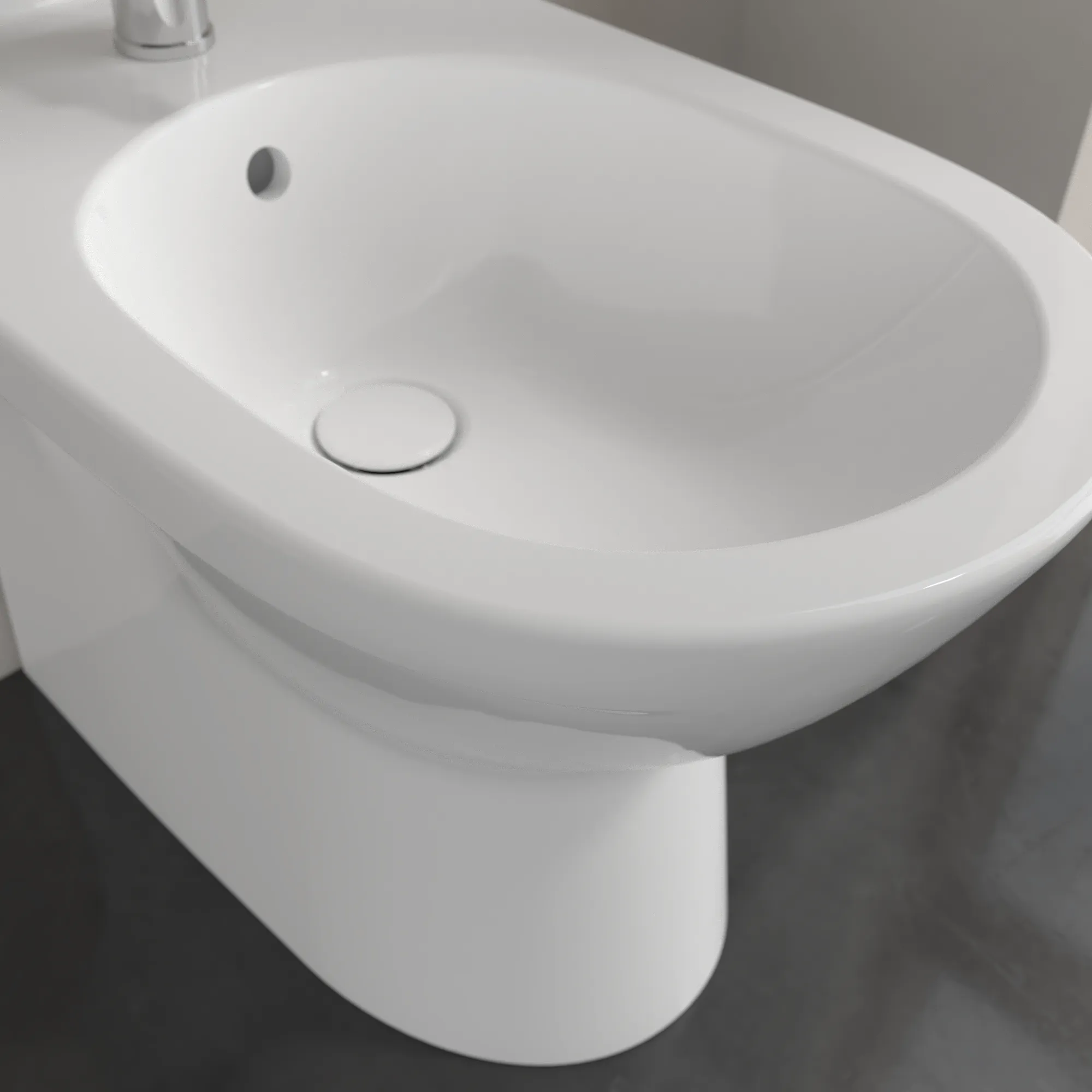 Bidet O.novo 546100, 570 x 360 x 400 mm, Oval, bodenstehend, Weiß Alpin