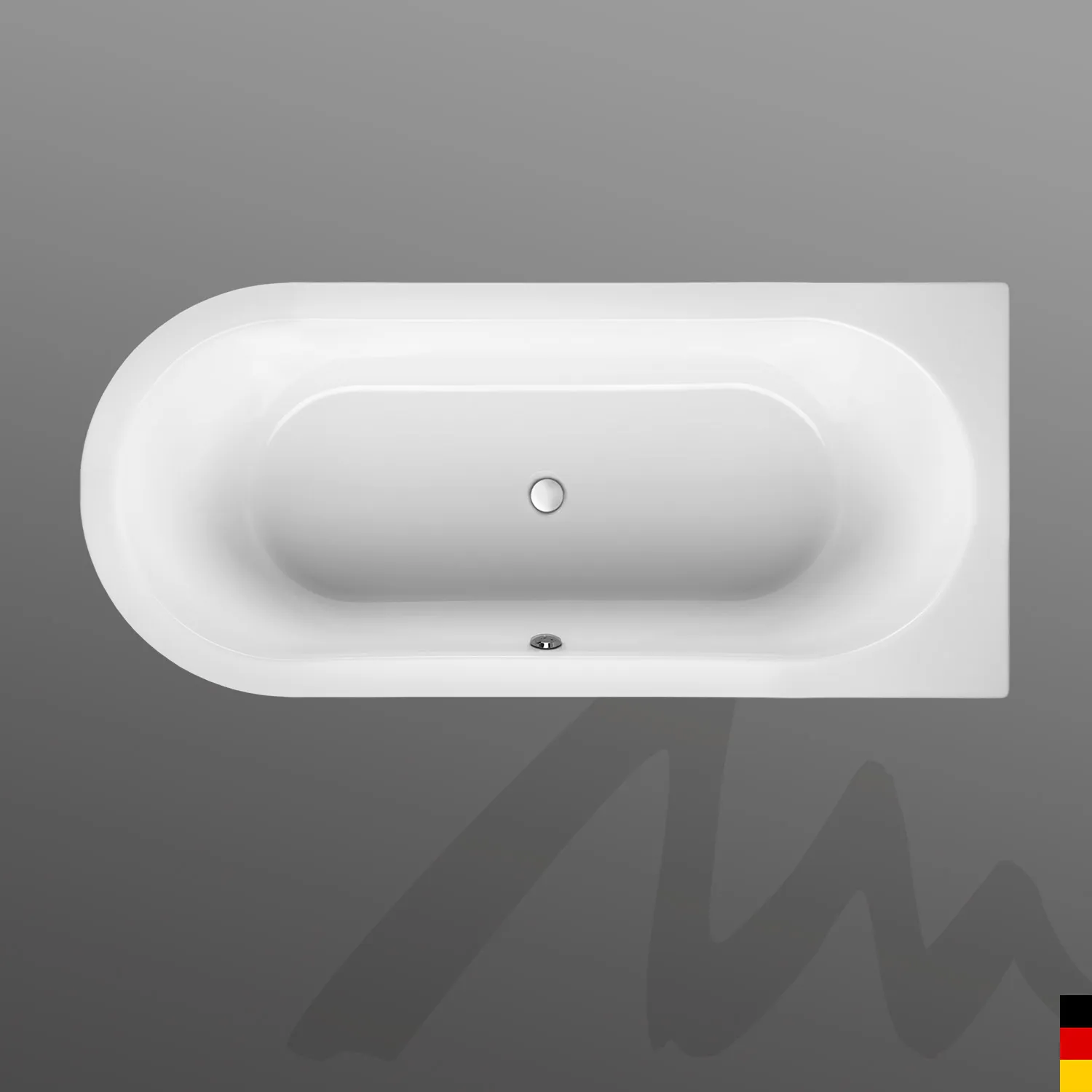 Mauersberger Acryl-Badewanne primo 3 Ovalform, weiß