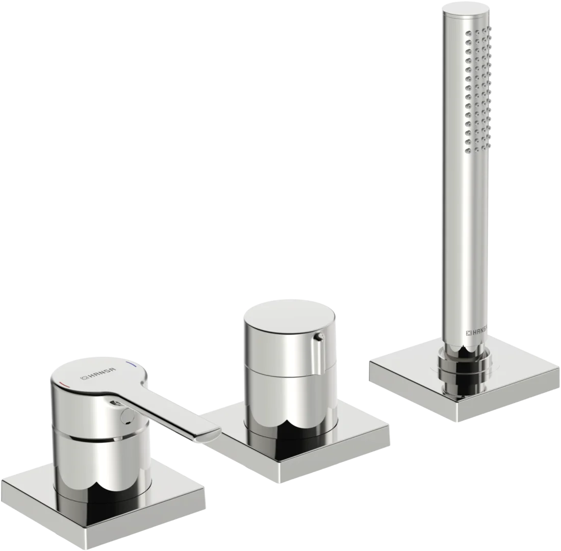 HansaRONDA Wannenarmatur Einhebelmischer Fertigmontageset für Wanne/Brause
