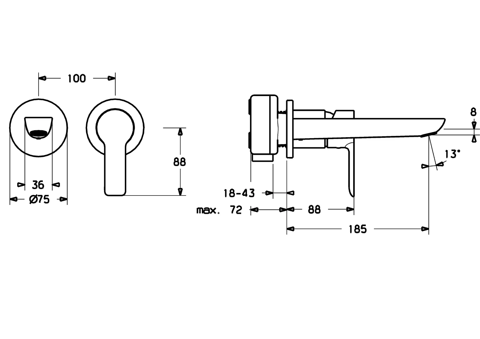 HansaLIGNA Waschtischarmatur, Einhebelmischer Fertigmontageset für Waschtischbatterie, Rosette rund, Ausladung 185 mm, DN15 Chrom HansaLIGNA Waschtischarmatur, Einhebelmischer Fertigmontageset für Waschtischbatterie, Rosette rund, Ausladung 185 mm, DN15 Chrom