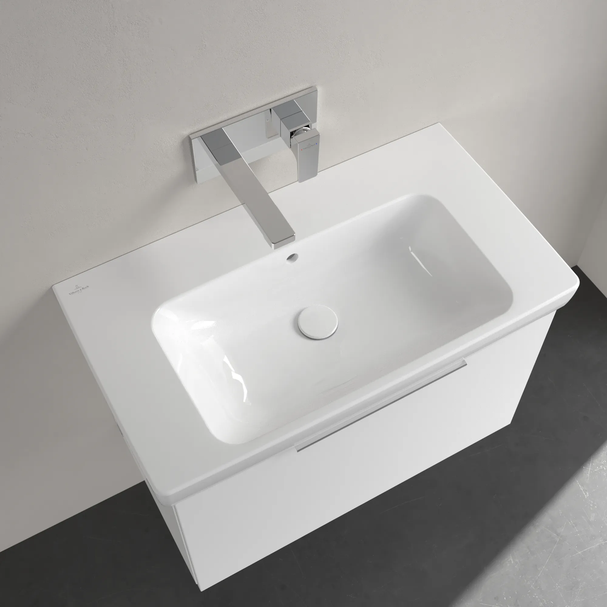 Villeroy & Boch Waschbecken „Architectura“ 800 × 455 × 165 mm, ohne Hahnlochbohrung, für Becken mittig