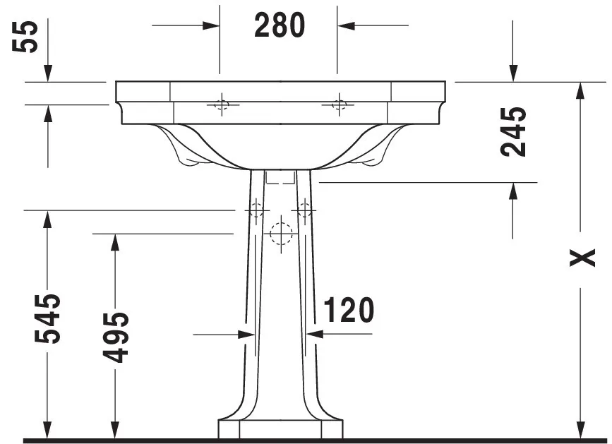 Standsäule 1930 für 043880 und 043870, weiß Standsäule 1930 für 043880 und 043870, weiß