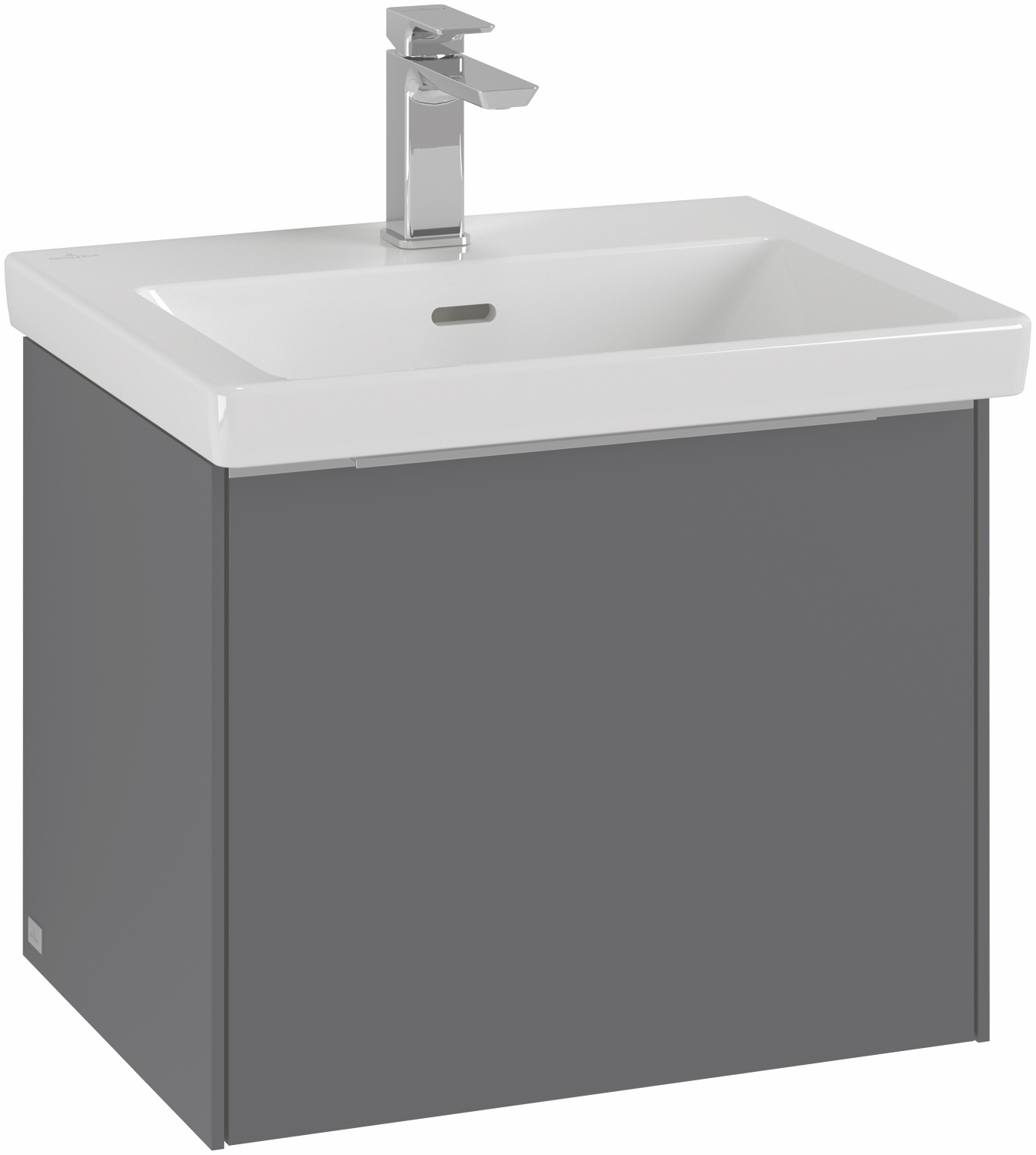 Villeroy & Boch Waschtischunterschrank „Subway 3.0“ für Schrankwaschtisch 52,3 × 42,9 × 44,8 × 44,8 cm in 1 Auszug, Waschbecken mittig, mittig