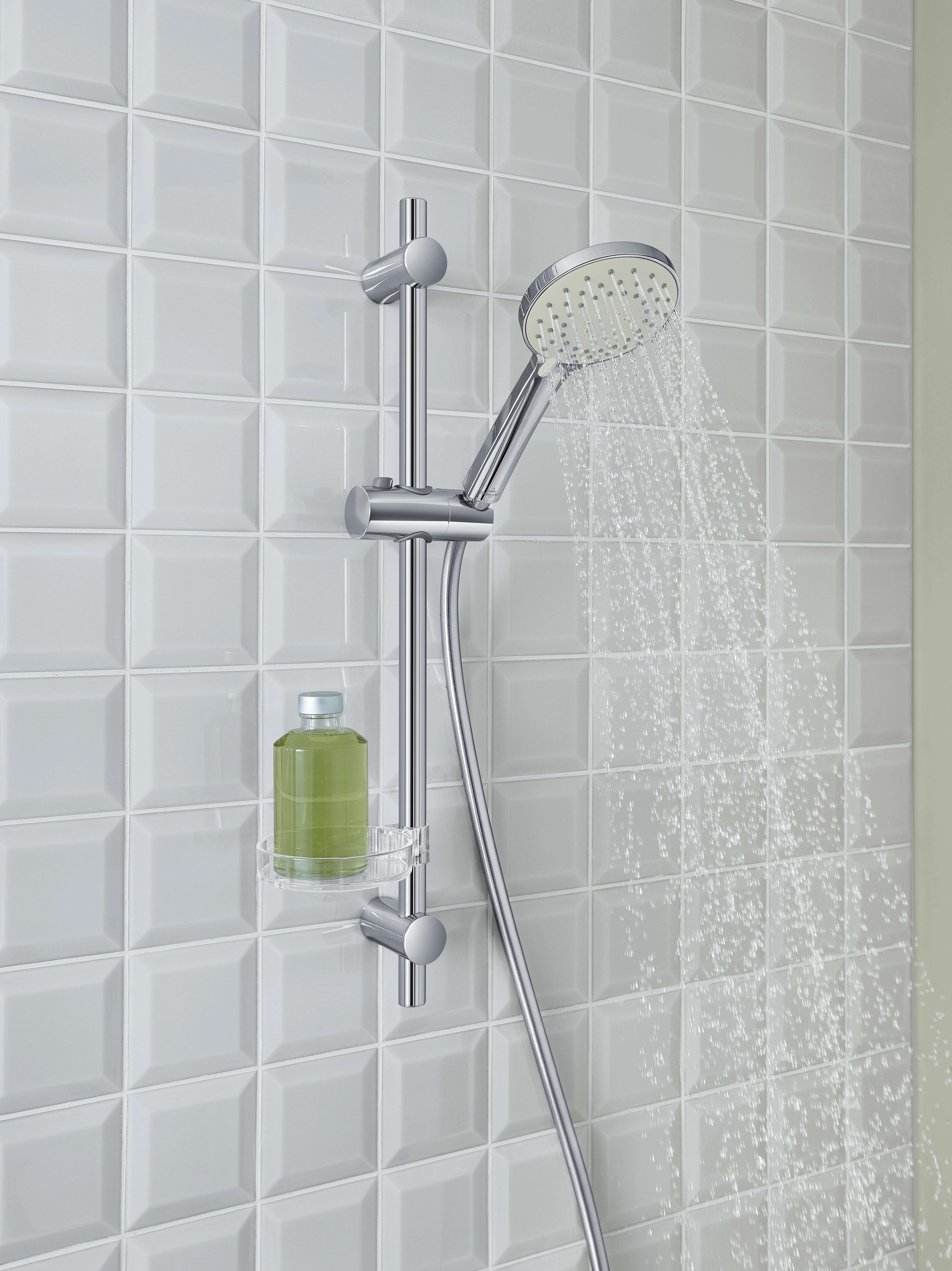 Gleitstangekombination TVS10900400061, Befestigung verdeckt 7,6 cm in Chrom Gleitstangekombination TVS10900400061, Befestigung verdeckt 7,6 cm in Chrom