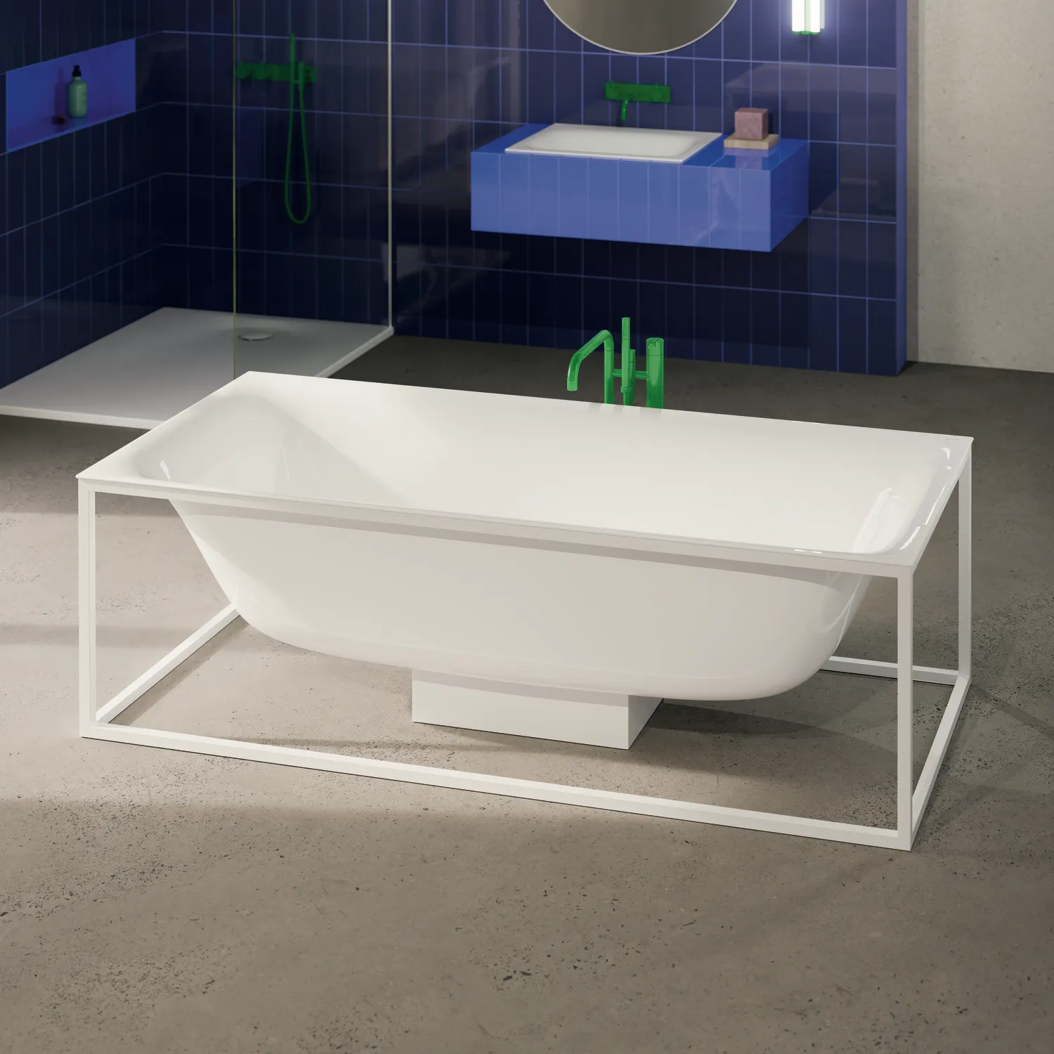 Bette BetteLux Shape Badewanne Rechteck, 1800 x 800 mm, Midnight, glasierter Titan-Stahl, Freistehend, 2-Sitzer Bette BetteLux Shape Badewanne Rechteck, 1800 x 800 mm, Midnight, glasierter Titan-Stahl, Freistehend, 2-Sitzer