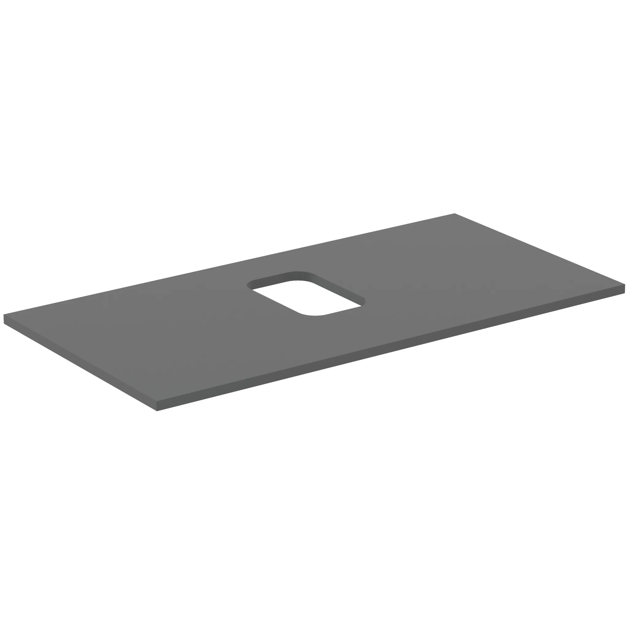 Waschtischplatte i.life B mittiger Ausschnitt für eine Schale 1002x507x18mm Weiß matt