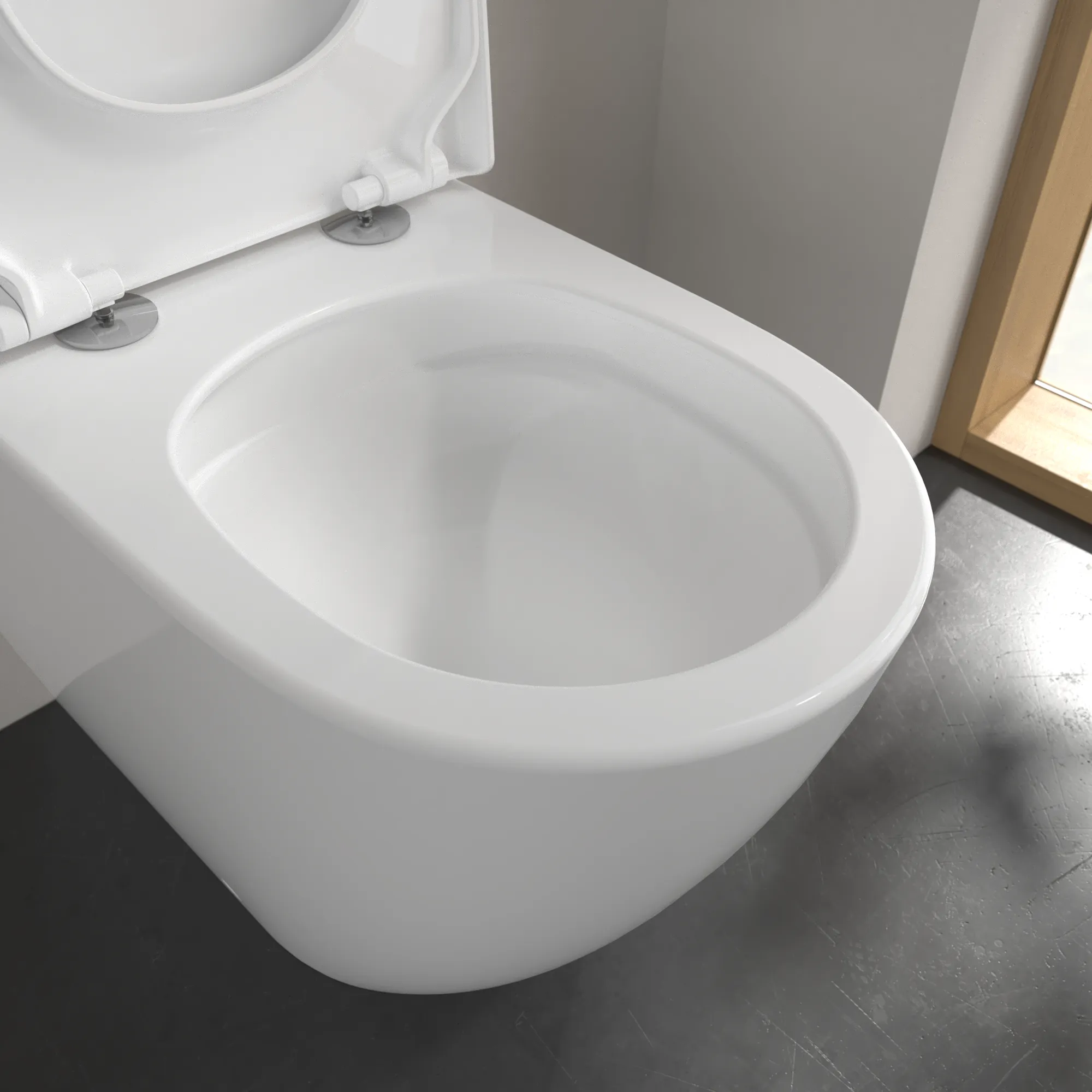 Stand-Tiefspül-WC „Subway 3.0“ 37 × 40 × 60 × 60 cm in Weiß Alpin, ohne Spülrand, Abgang waagerecht